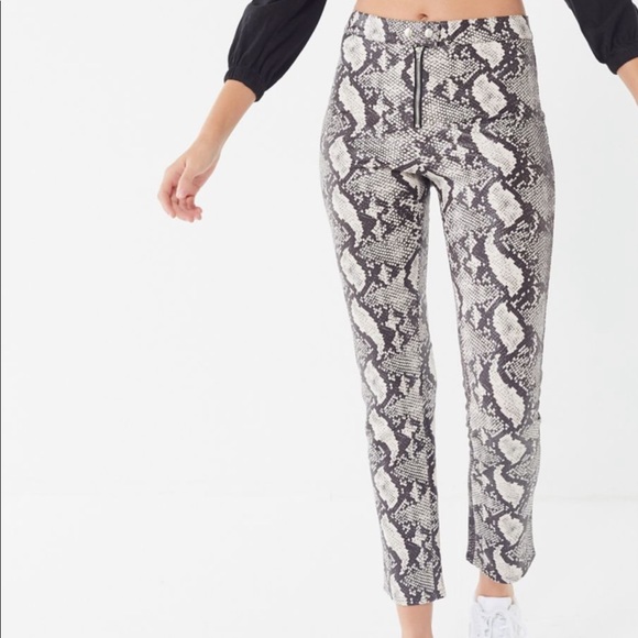 UO Maia Pink Snake Skin Pants - Picture 2 of 6